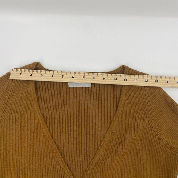 Modern Citizen Womens Dress XL Tan Ribbed Knit Shari Cardigan Long Sleeve Midi - Picture 12 of 12